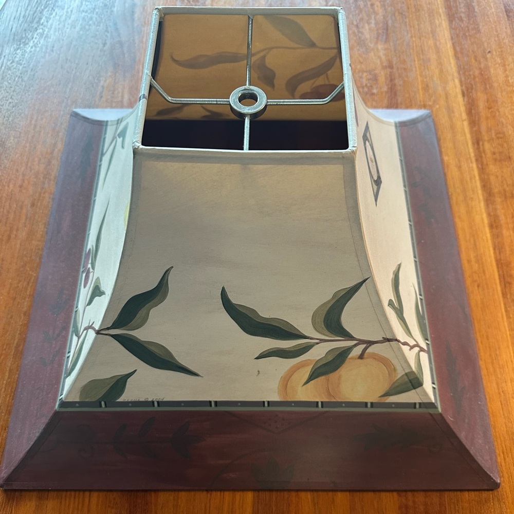 Janna Ugone Hand Painted Lamp Shade.